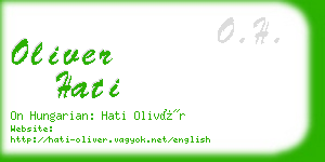 oliver hati business card